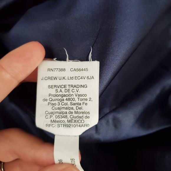 J. Crew Cocoon Coat in Italian Stadium Cloth Wool Blend Black J5536 Size US 8 - Picture 9 of 9